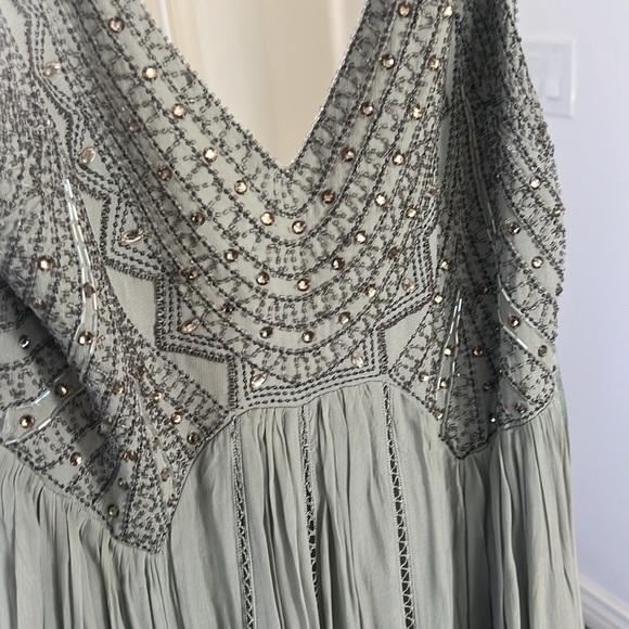 NWT Free People Daphne Maxi Dress size 10. Mint/sage - Picture 6 of 6